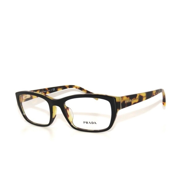 Prada 18OVA 18 NAI-1O1 54 Black Medium Havana Eyeglasses - Picture 1 of 6
